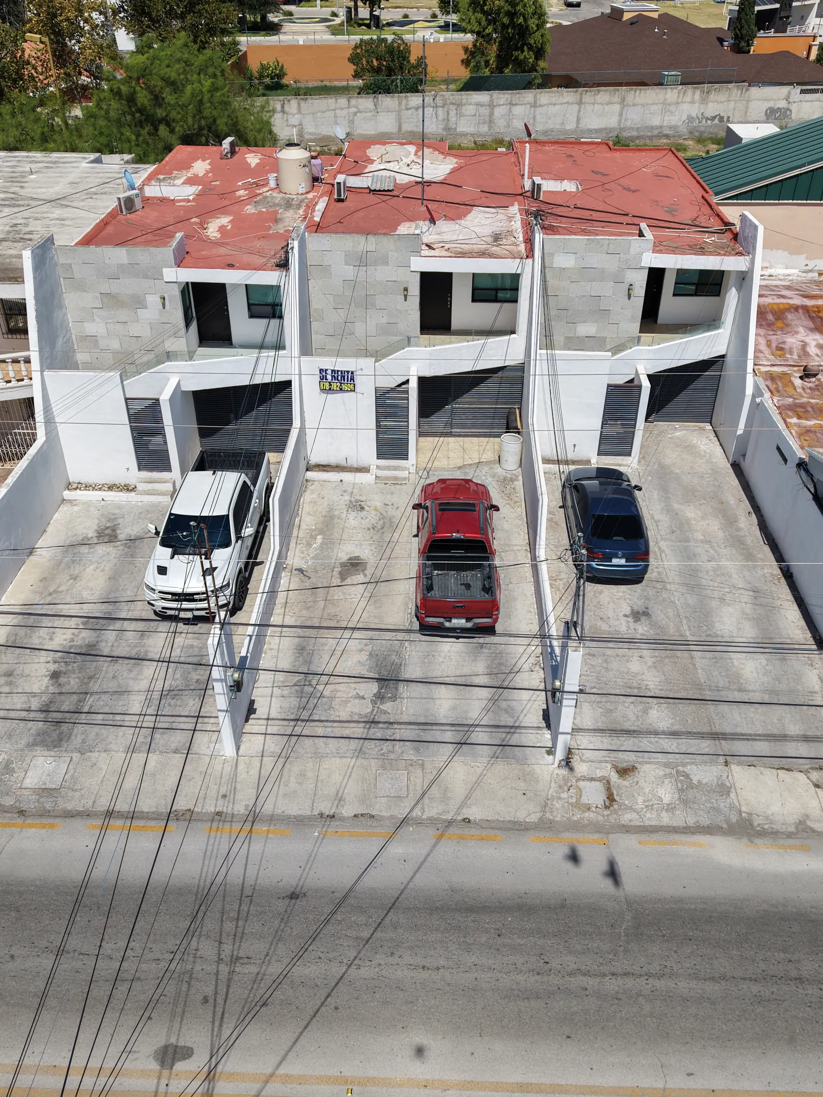 Vista aérea del edificio en Col. Las Fuentes