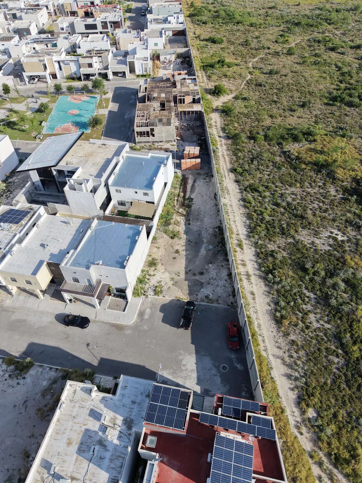 Vista aérea del fraccionamiento Residencial La Retama